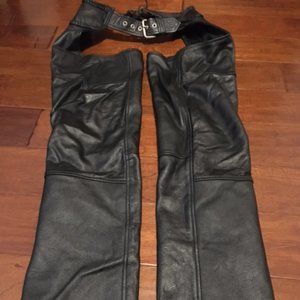 Women's FMC Leather Motorcycle Riding Chaps